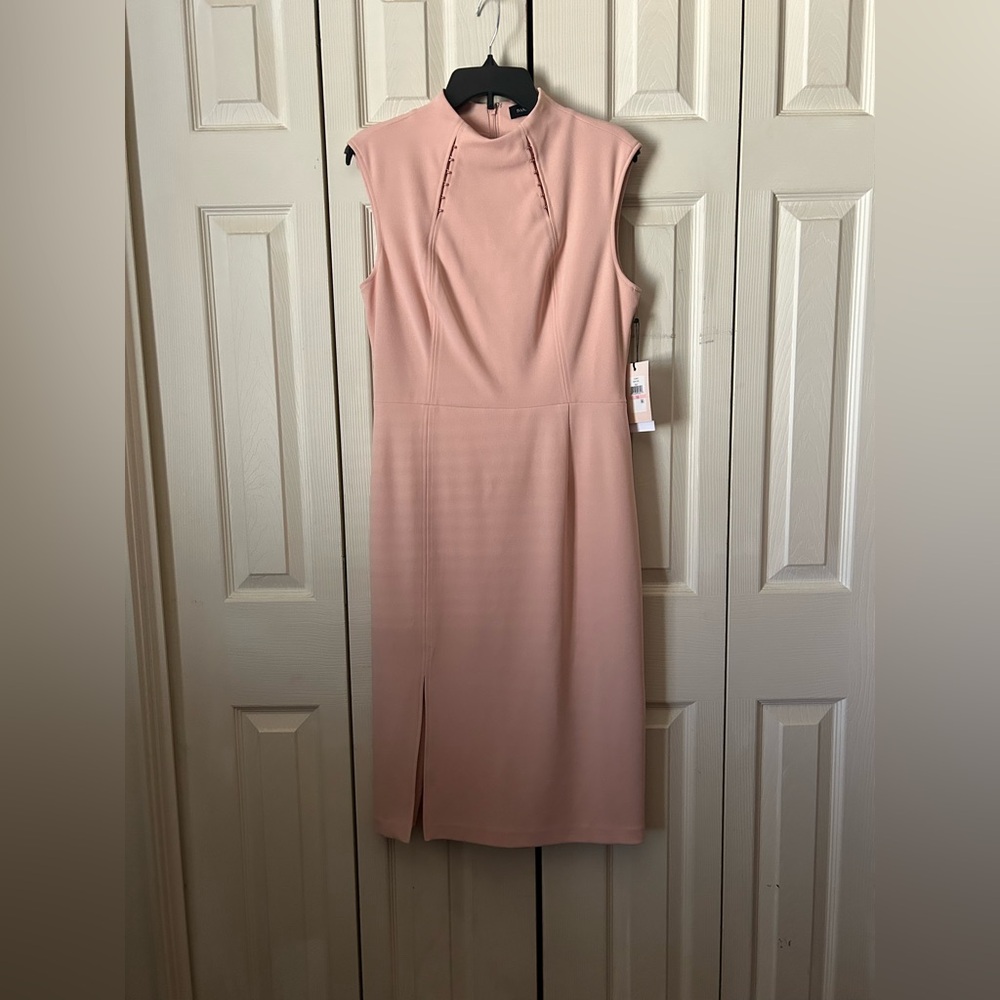 Elegant Pink Sleeveless Dress